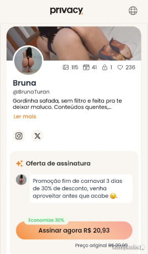 3 dias de promo privacy apenas 20,93